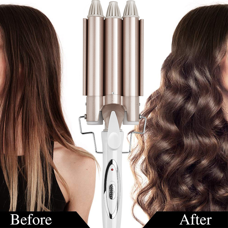 Amazon Europe's best-selling curling iron, three-barreled curling iron, water wave curling iron.