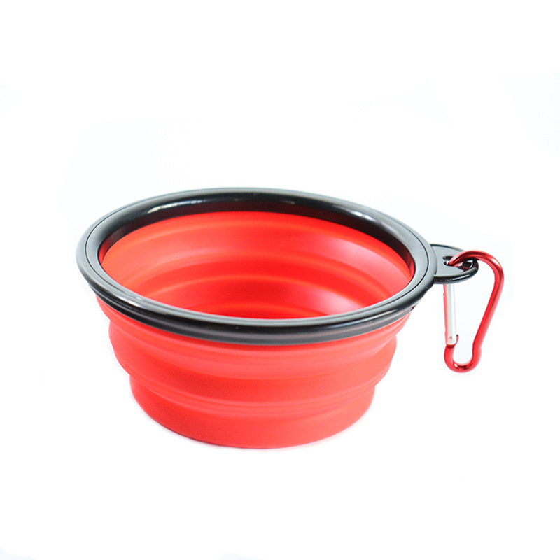 Wholesale of cross-border best-selling cat food, pet folding bowls, portable drinking water dog bowls and dog basins, large silicone pet bowls