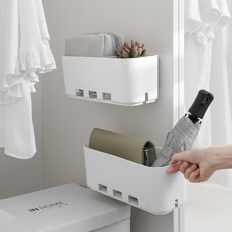 Kitchen cabinet extendable drawer-type storage rack, multi-functional no-drill pull-out storage box rack