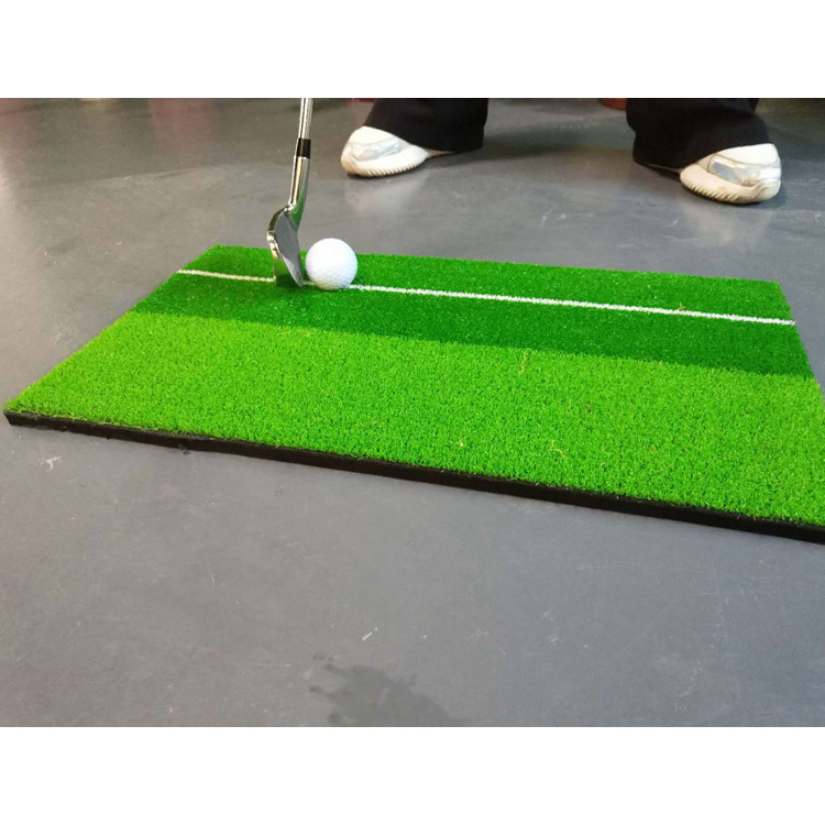Upward and downward grass golf hitting mat, personal mini swing and putting practice device, convenient for beginners with marking lines
