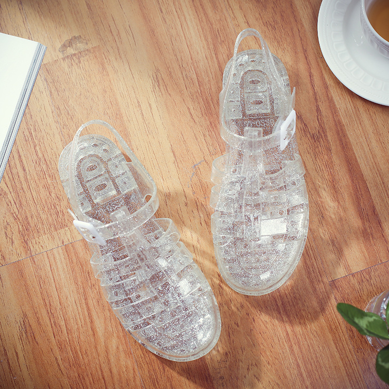 2017 New Summer Women's Sandals, British Juju Plastic Roman Sandals, Closed-Toe Roman Jelly Shoes, Wholesale