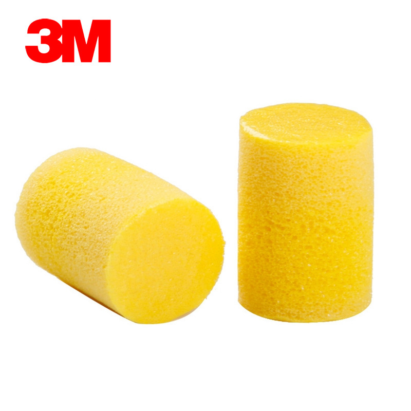 3M 312-1213/312-1201 Cylindrical Noise-Isolating Earplugs, Flame-Retardant, Waterproof, Comfortable Noise-Canceling Earplugs