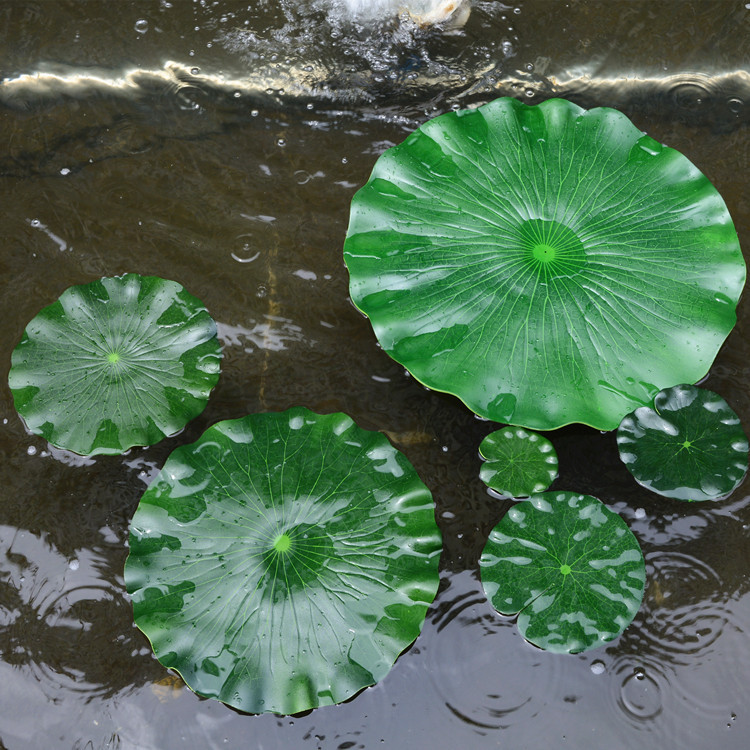 Simulated lotus leaves, lotus flowers, EVA floating lotus flowers, pond landscaping decorations, performance props - direct from manufacturer.