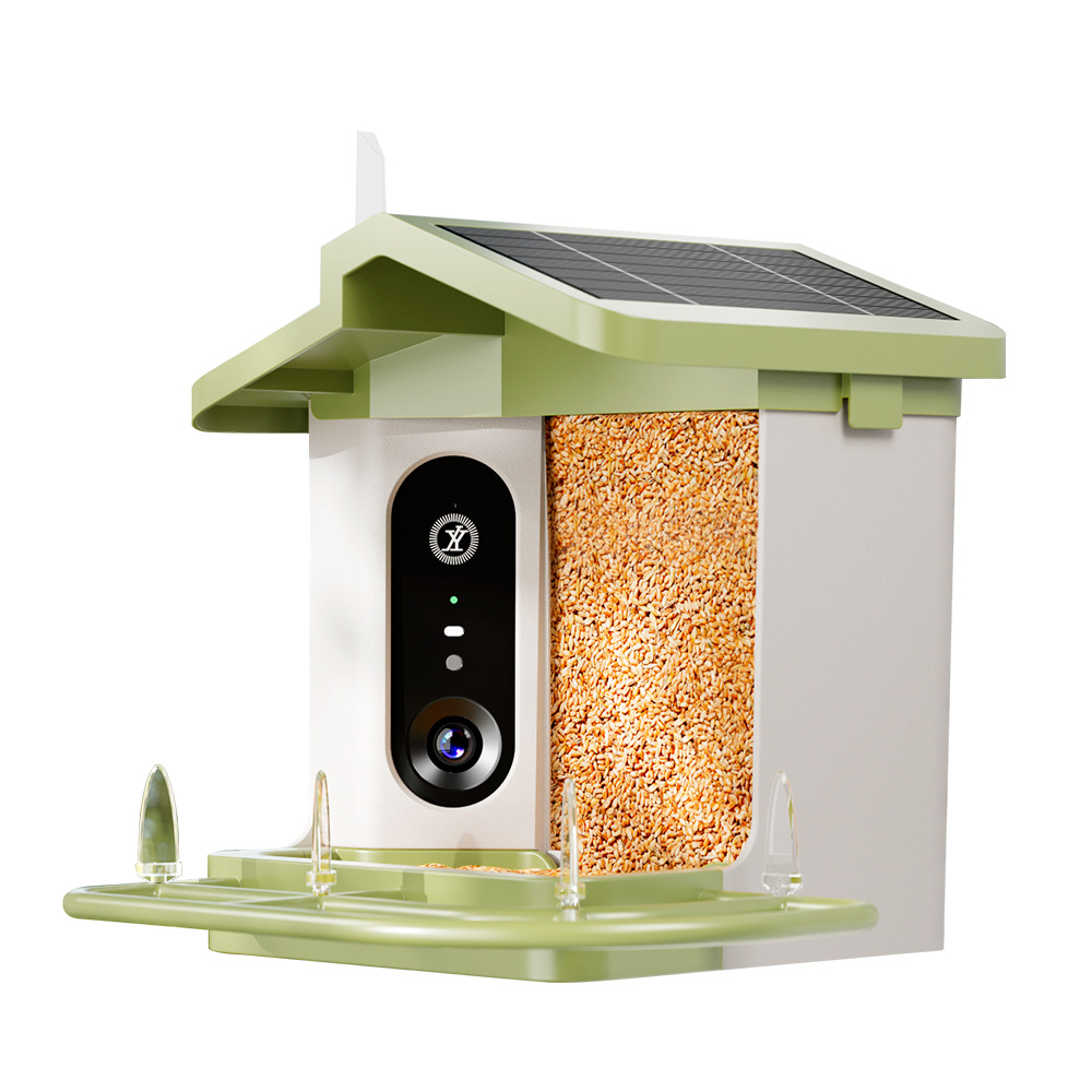 New smart bird feeder camera 2K-4K ultra-clear AI bird recognition outdoor solar-powered pet feeder