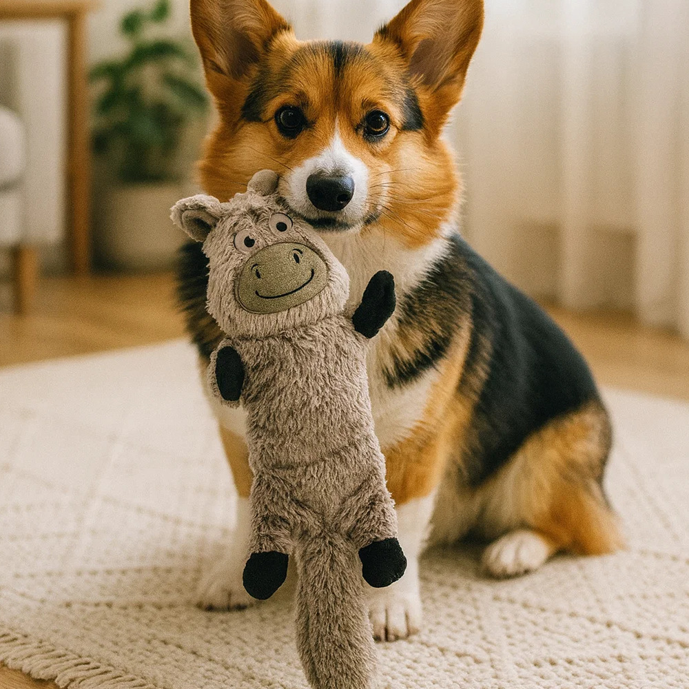 Rabbits, cows, donkeys, animal pets, dogs, training toys, cats, teething, biting, sound-making plush toys and supplies