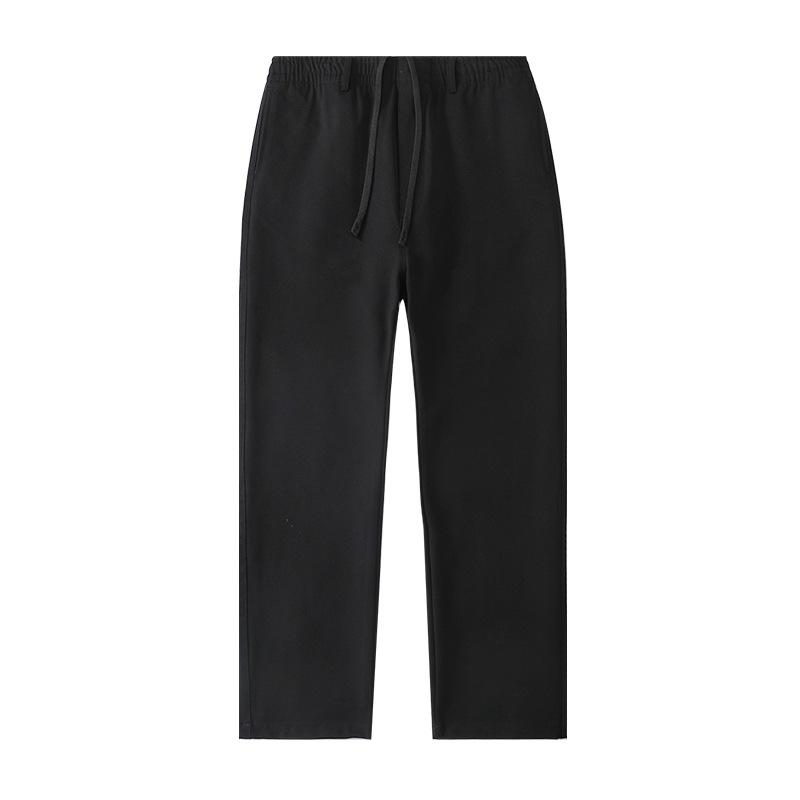 Teflon three-proof cool warm silk men's wide-leg casual straight-leg trousers, spring thickened sportswear men's trousers workwear