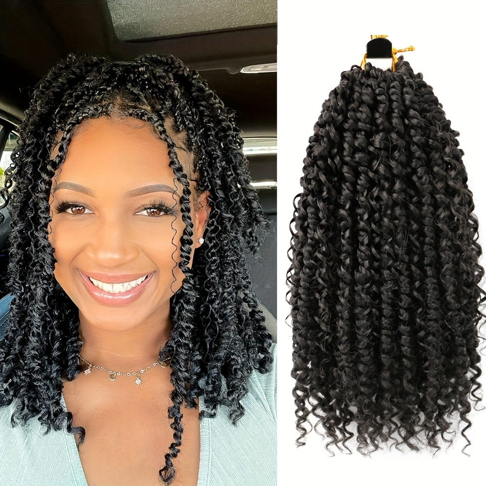 TEMU cross-border wig bestseller Boho Passion Twist Crochet Hair Feizi High-temperature Silk Hook