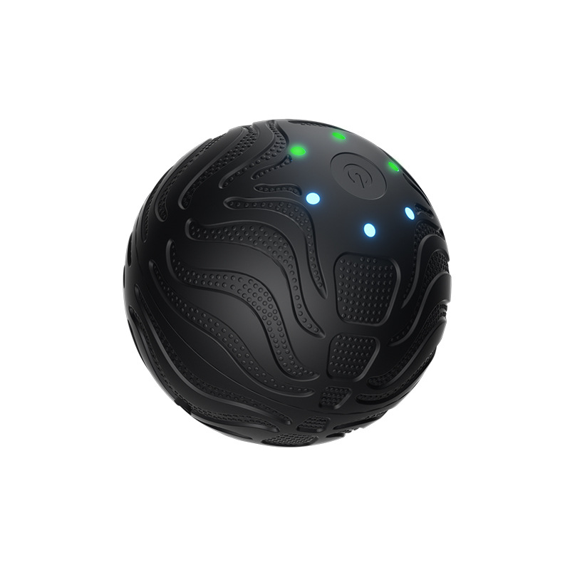 Cross-border silicone vibration massage ball, electric fascia ball, muscle relaxation and fitness three-intensity massage instrument factory