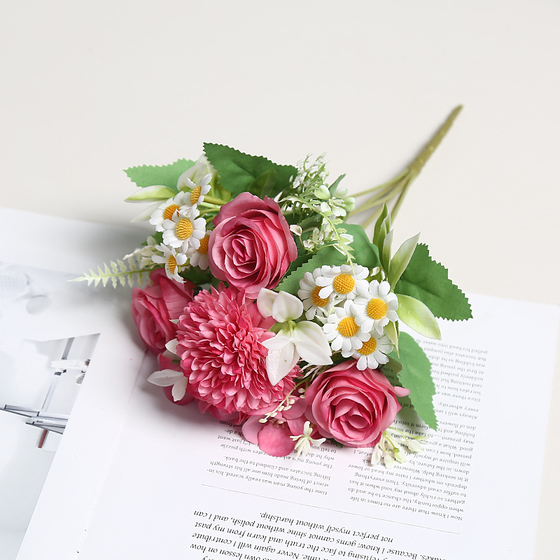 Artificial flower bouquets, high-end rose home ornaments, wedding handcrafted hairpins, diy decorative materials