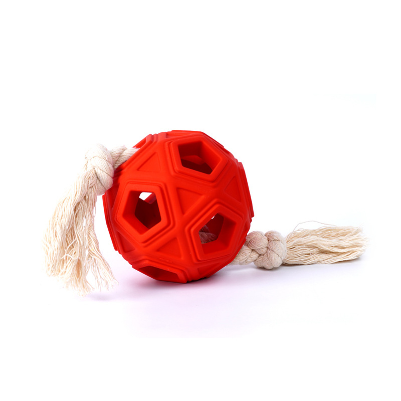 Rubber rope hydrangea interactive dog toy that can relieve boredom, hard to chew, release energy, grind teeth and be educational pet toy