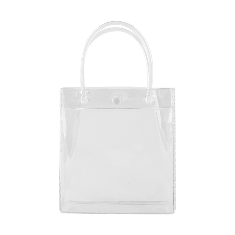 Customized PVC transparent plastic handbags, cosmetic care gift bags, logo wedding souvenir packaging bags