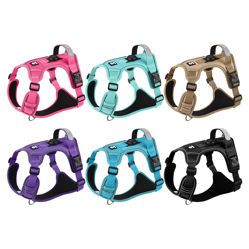 Cross-border pet chest and back large dog explosion-proof impact locator, dog chest and back strap, large dog outdoor dog back strap, anti-wandering