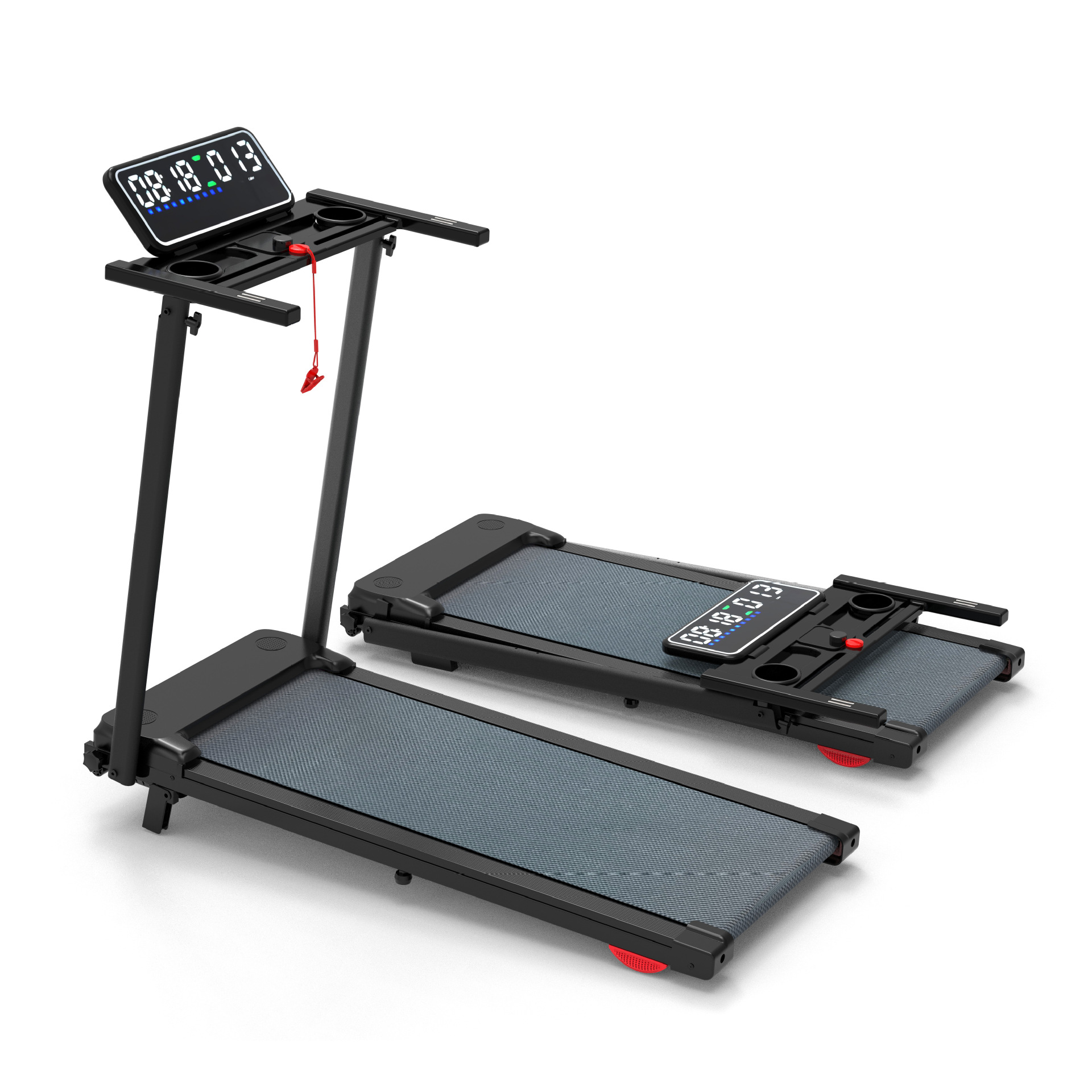 Customized slope treadmill from the original factory, silent shock-absorbing treadmill with heart rate monitoring, wholesale