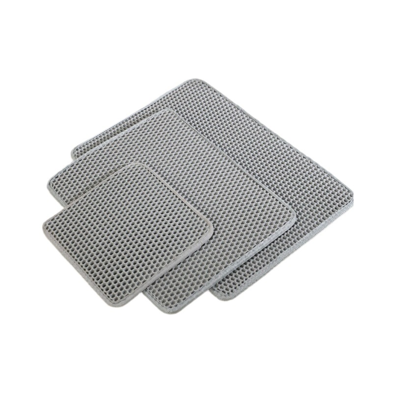 A-grade three-sided sewn eva double-layer filter cat litter pad, cat litter box filter litter pad, wear-resistant and scratch-resistant cat control litter pad