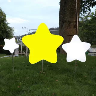 Luminous anime cartoon star lamps, outdoor five-pointed star pendant lamps, courtyard decoration, Christmas atmosphere, background lighting lamps