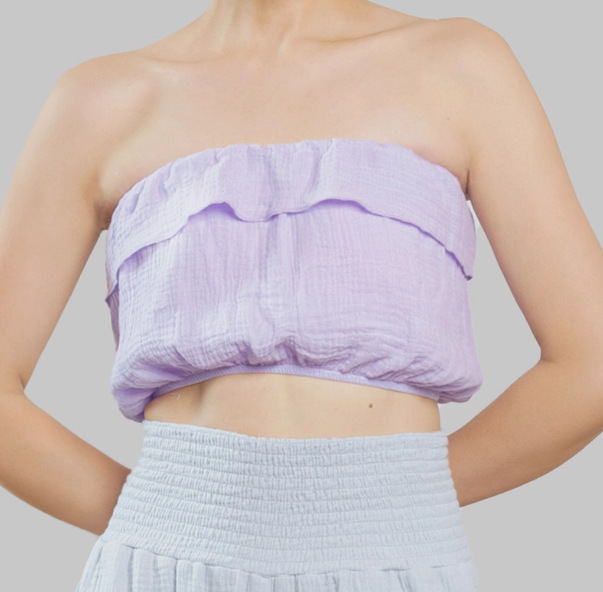 The new inner view flow yoga anti-slip strapless lace design yoga wear top is light, breathable and wide-leg pants