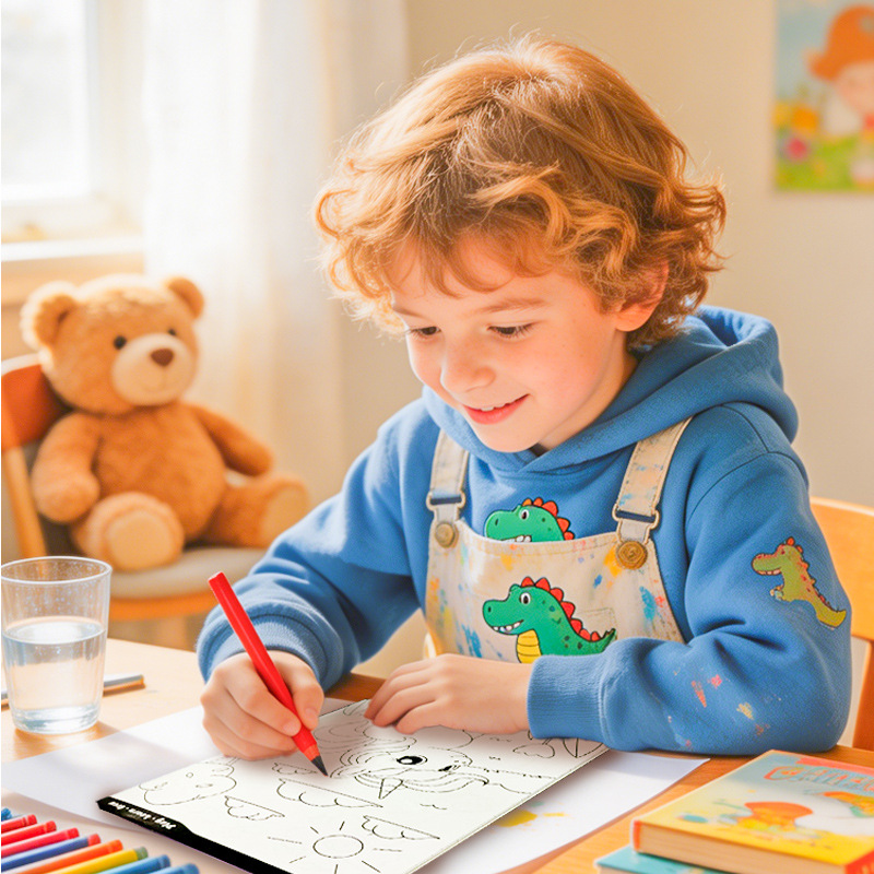 Cross-border coloring sticker book, children's coloring and drawing book, fun doodling, kindergarten drawing, coloring and filling book