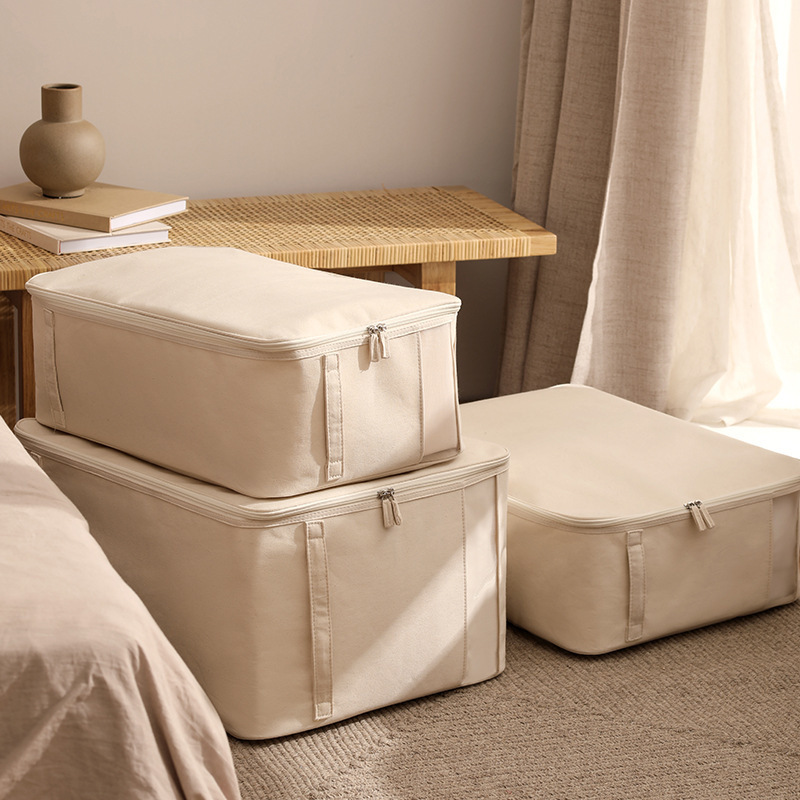 Tianshan cotton and linen viewing window bedroom cotton quilt storage bag, dust-proof and moisture-proof storage bag, large-capacity down jacket organizing bag
