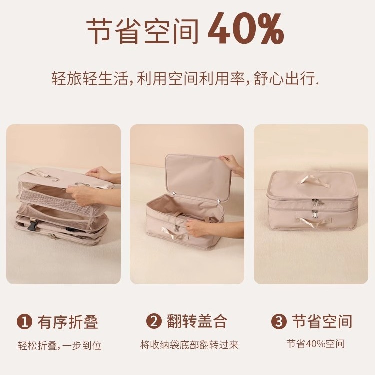 Hanging travel clothing storage bag, wardrobe hanging bag for business trips, vacations and hotel stays, large-capacity clothing organization bag