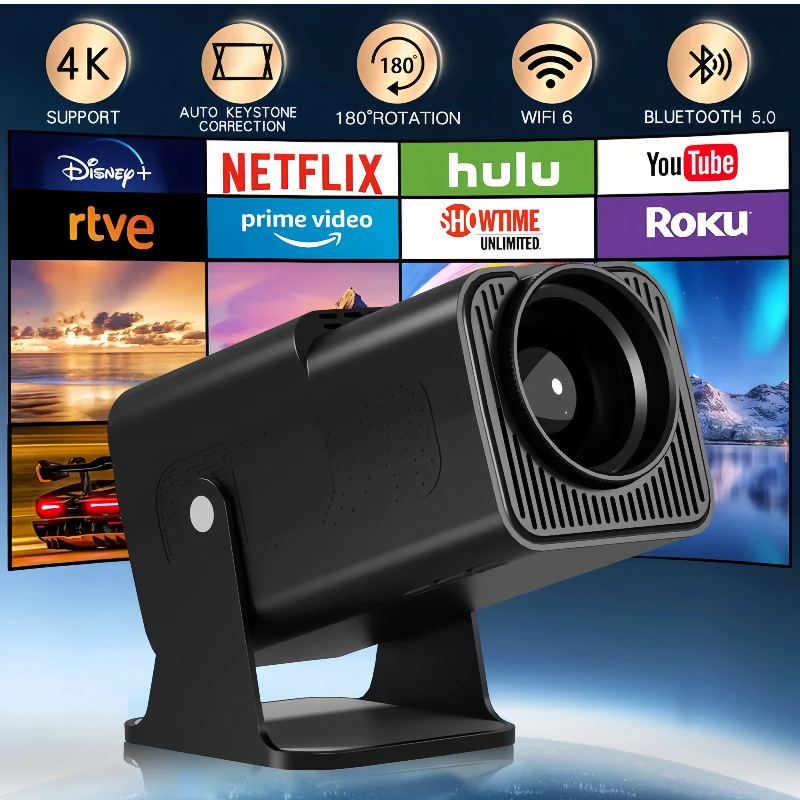 Overseas new HY320mini portable mini ultra-high-definition 4k Android WIFI mobile short-throw projector factory