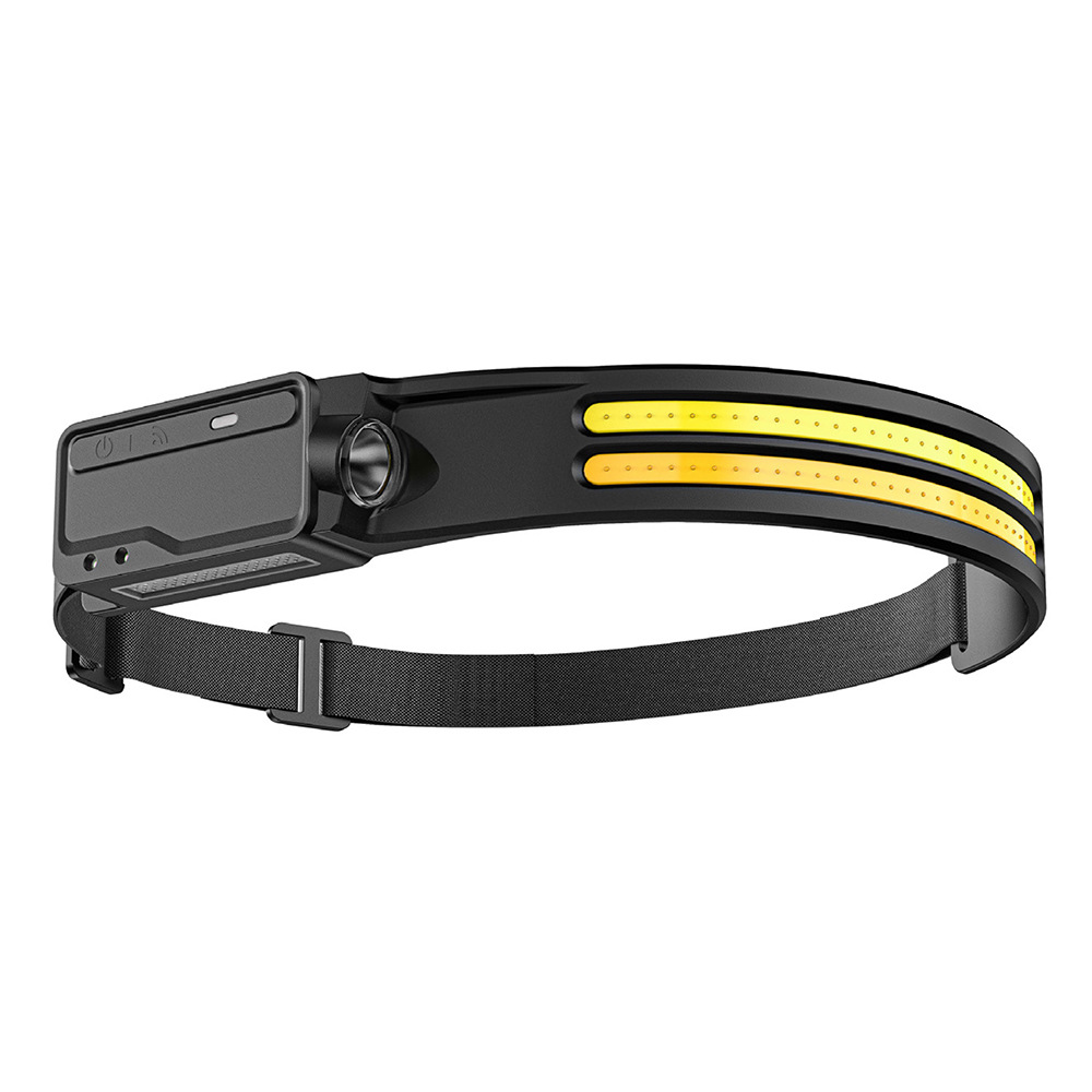 Cross-border sensor headlamp, long-lasting strong light, ultra-bright outdoor silicone headlamp, charging integrated head-mounted miner's lamp