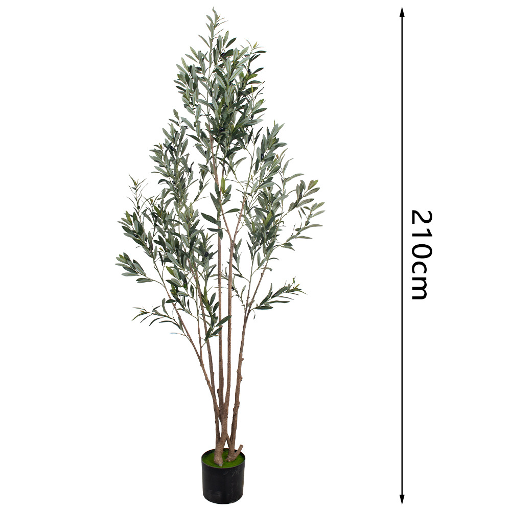 The manufacturer's artificial green plants, large potted plants such as traveler's palm, chrysalidocarpus, and olive tree, are high-end bionic plants for indoor living rooms