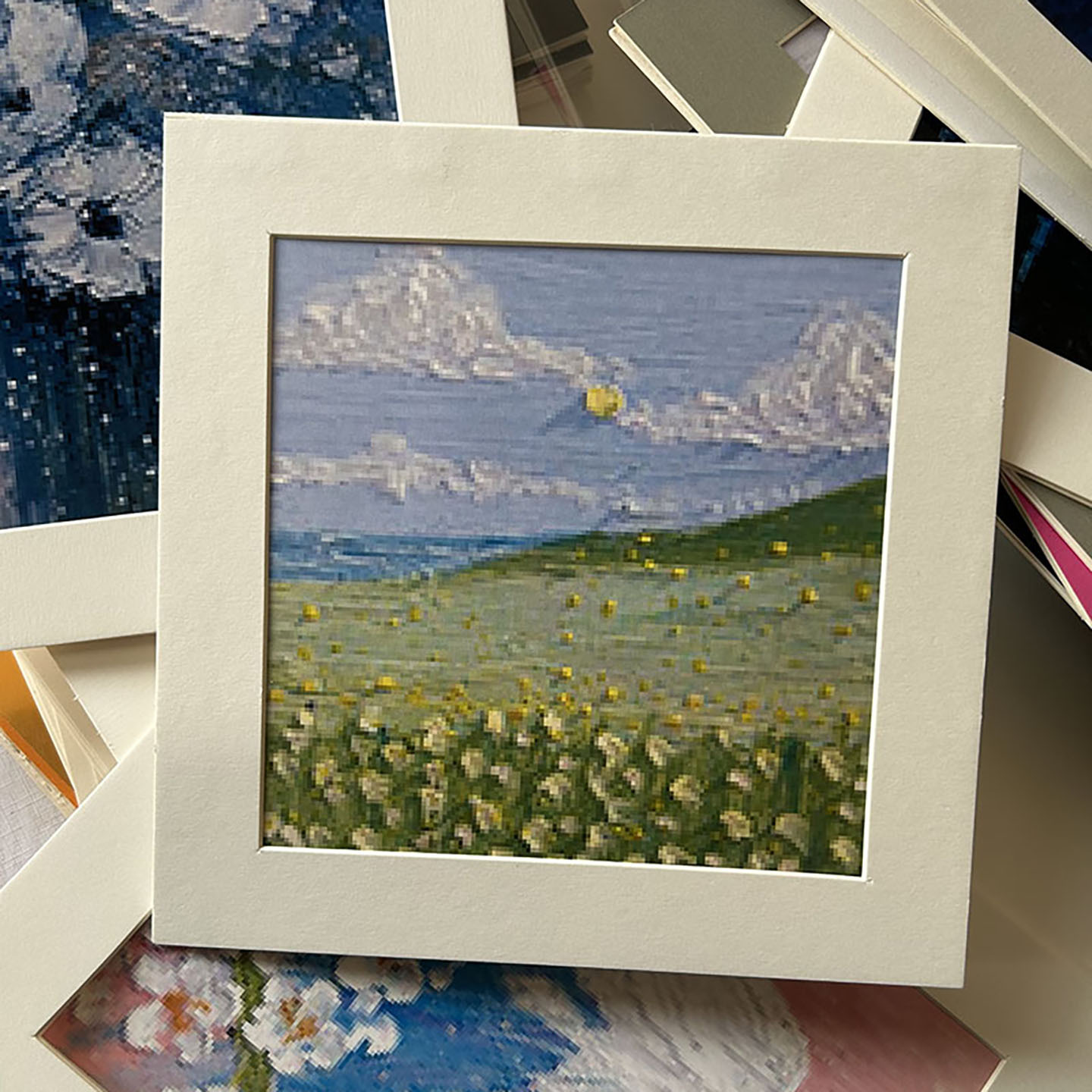 Wholesale of 10 simple rectangular cardboard photo frames for children's sketches and watercolor paintings in A3 and A4 sizes, with 8k framed cardboard picture frames