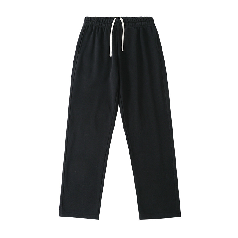 340g heavy-duty sweatpants, straight double-strand yarn loop pants, men's fashionable and versatile casual pants, long pants, curved knife men's pants