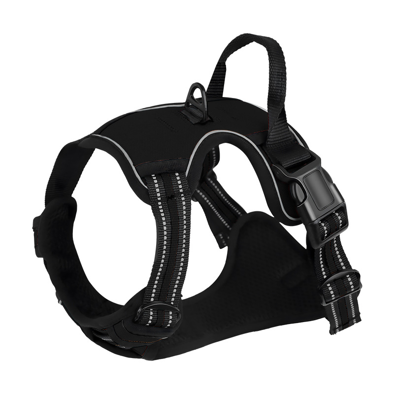 Cross-border exclusive pet chest and back nylon dog leash, reflective large dog pet chest and back strap, explosion-proof flushing dog walking vest