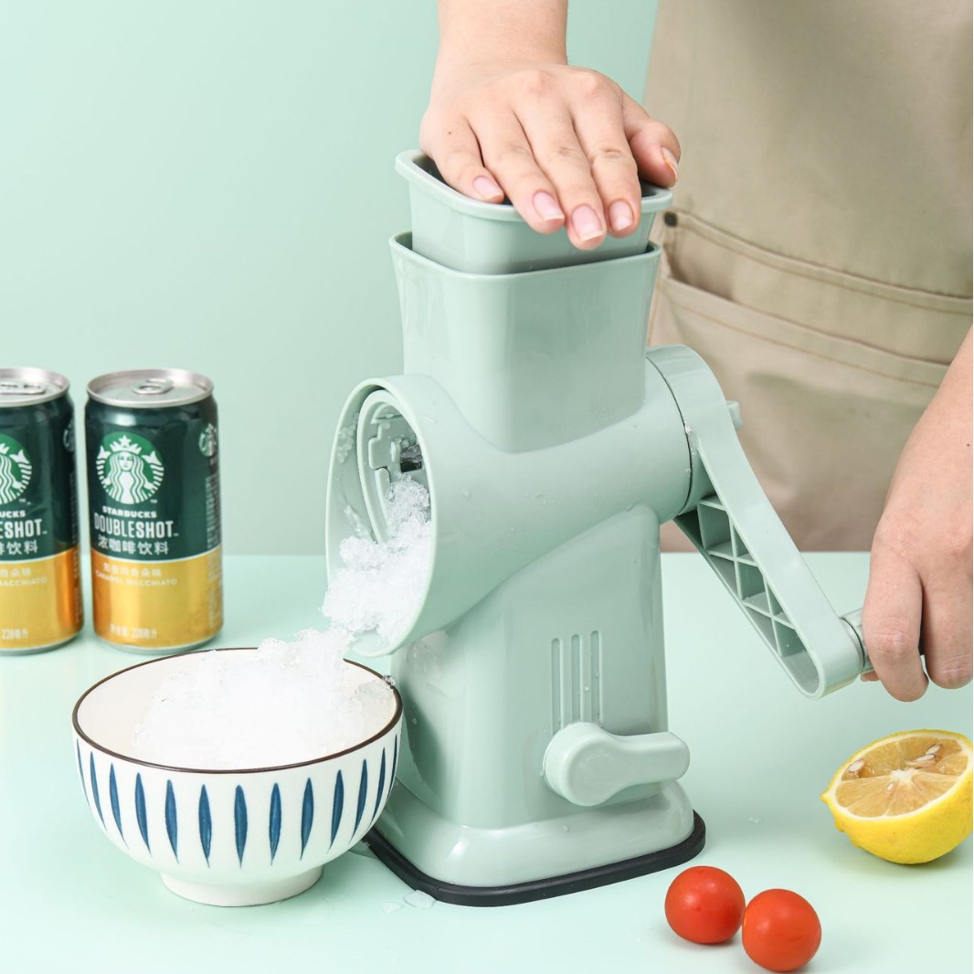 Factory direct supply of manual ice shaved machines, household unplugged hand-cranked ice crushers, and homemade smoothie machines for summer street vending