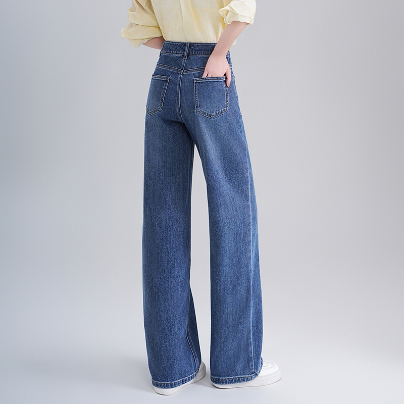 If you are looking for women's 2026 autumn fashion denim high-waisted stretch straight-leg pants that make you look taller and hide your flesh 8266