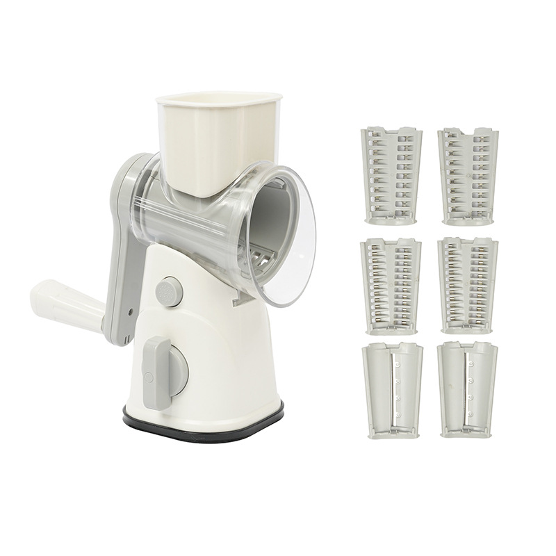 Cross-border multi-functional vegetable cutter, drum slicer, hand-cranked vegetable cutter, potato shreds, grater and slicer wholesale