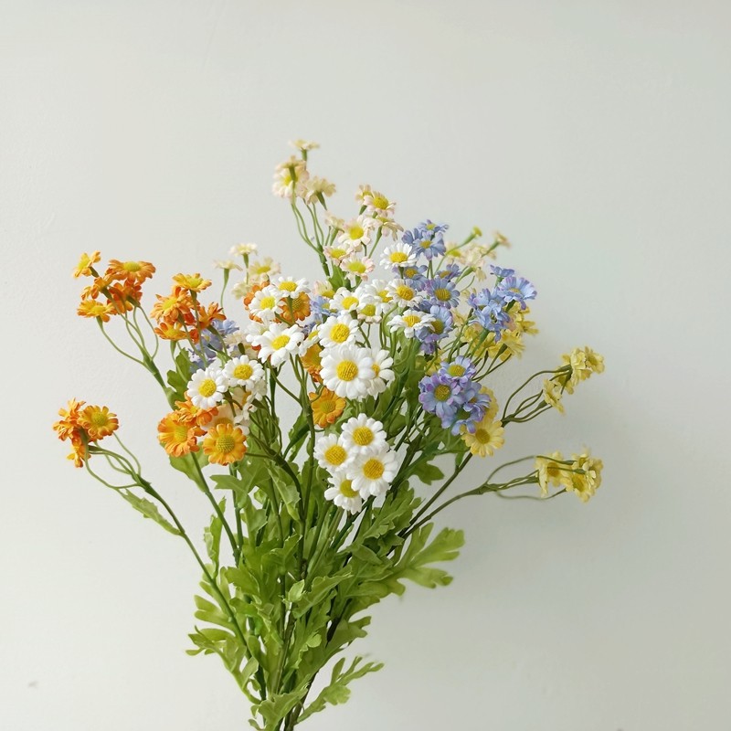 30-head chamomile single artificial flower, fresh and simple Daisy bouquet, living room small daisies, chrysanthemum wedding decoration ornaments