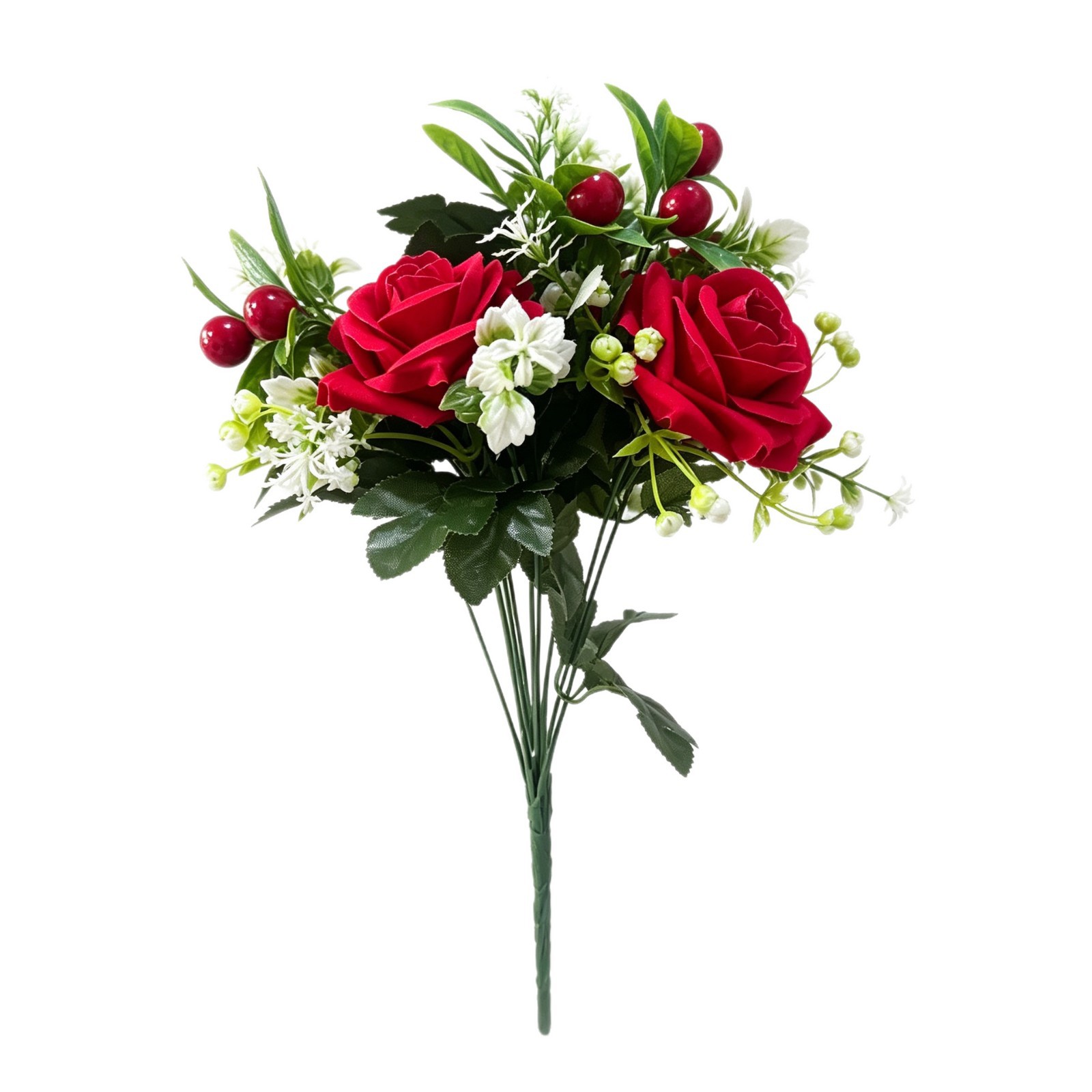 Simulated Christmas rose home decoration, artificial flower ornaments, plastic flowers, Christmas atmosphere decoration, single Christmas flower