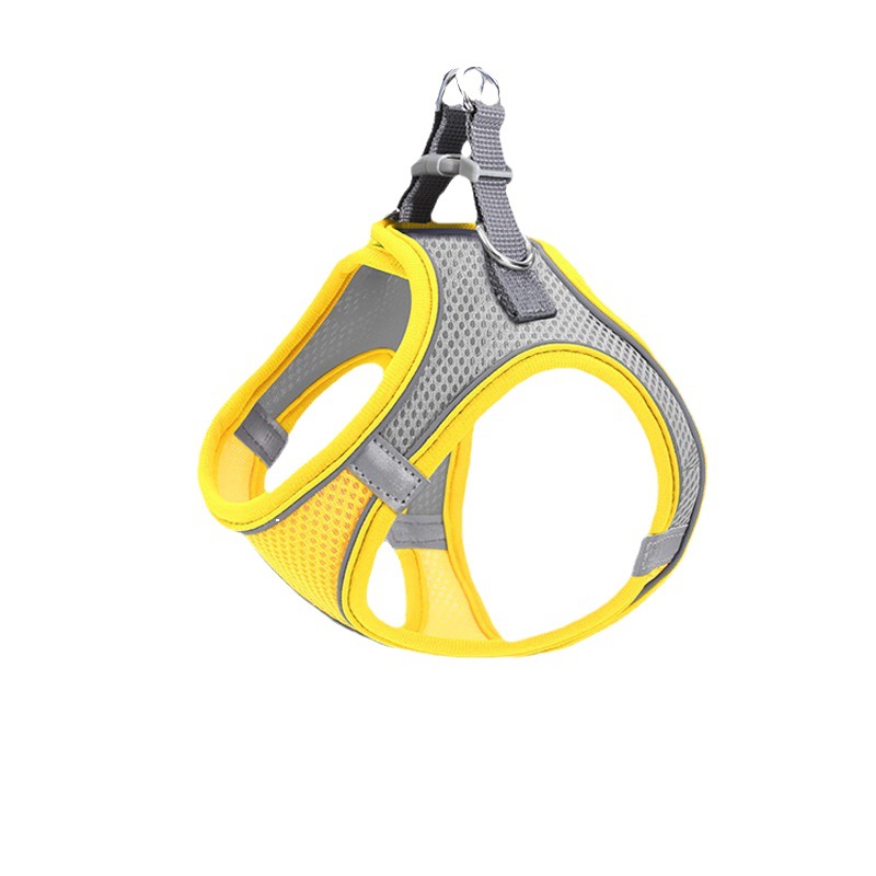 New vest-style pet leash nylon mesh dog harness set for reflective dog walking is in stock and available for wholesale