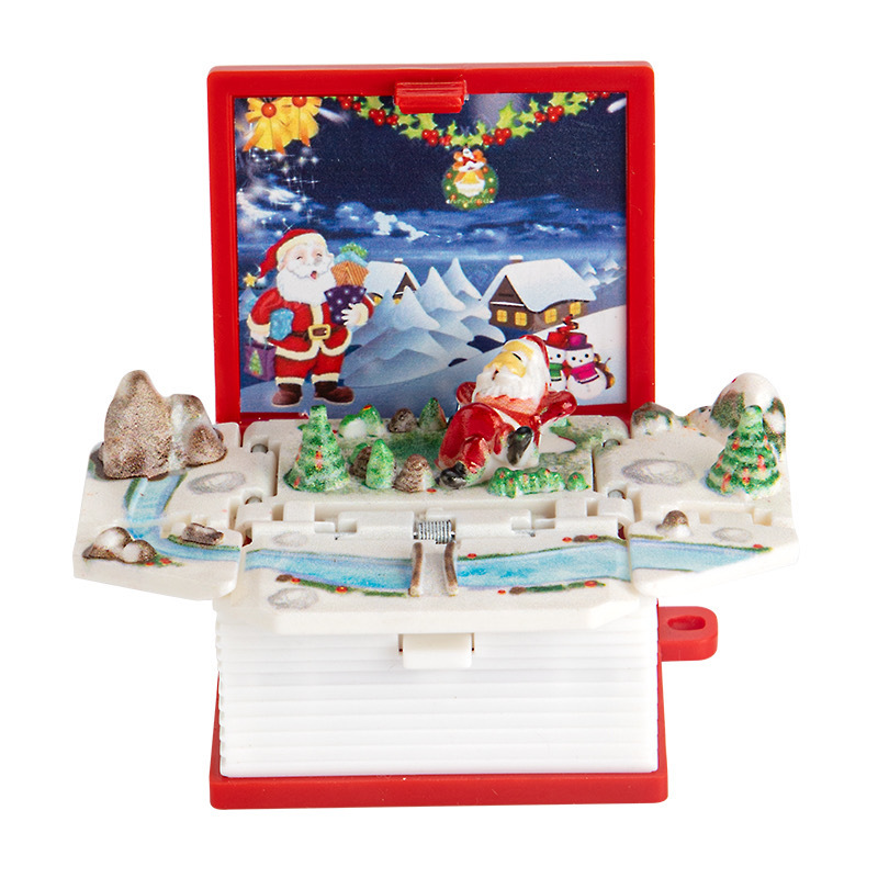 3D stereoscopic book, dinosaur folding pop-up book, castle, astronaut keychain, educational and stress-relieving creative small toy pendant