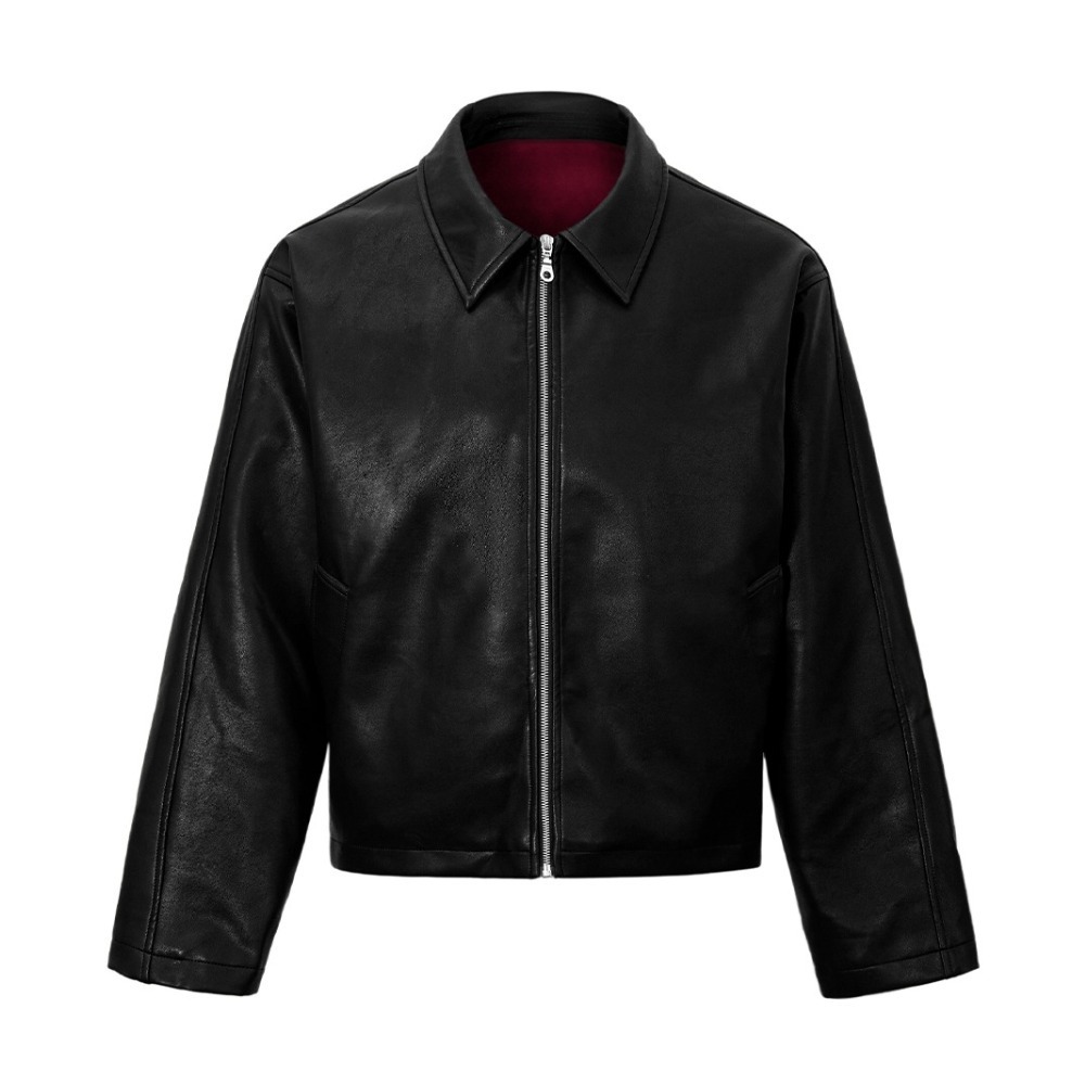 American cleanfit short leather jacket for men's 2025 autumn/winter new style, high-end, cool and stylish loose pu leather jacket