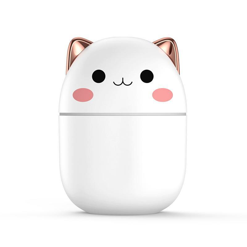 Cute and adorable cat humidifier for a peaceful night's sleep in the bedroom without disturbing the office desktop. usb portable water replenishing humidifier