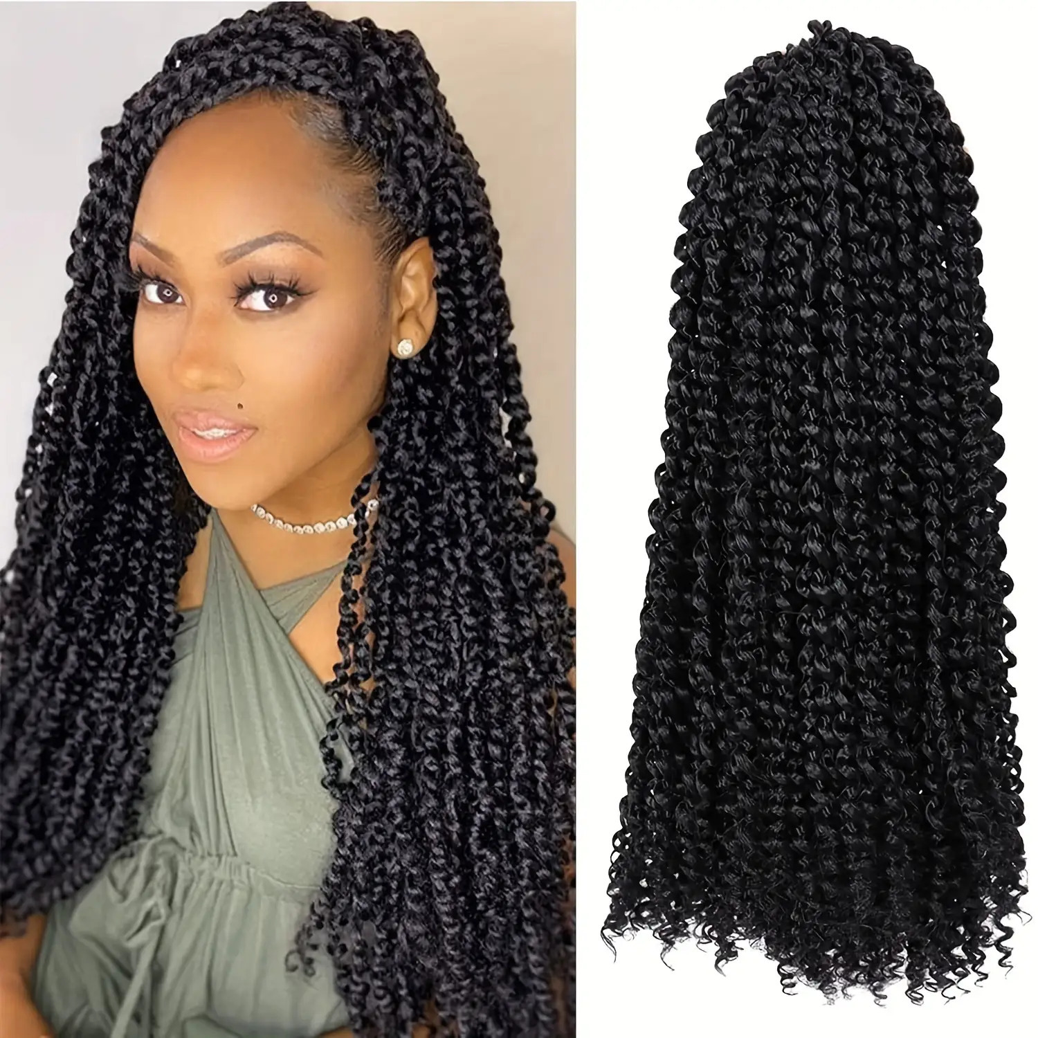 African mainstream wigs, hip-hop street hair extensions, Latin American curls, crochet hair, Passiontwist, dreadlocks instead of long curls