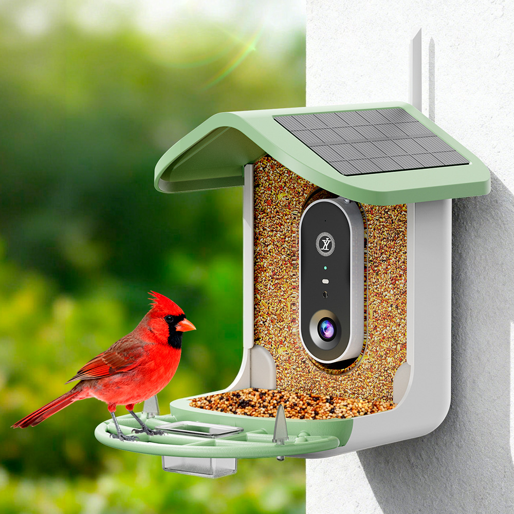 Cross-border best-selling smart bird feeder: 2K high-definition intelligent AI bird recognition outdoor solar-powered bird feeder