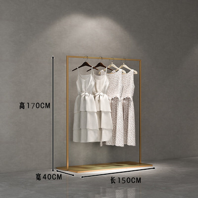 Double-layer hangers for clothing store display racks, men's and women's clothing store shelf display racks, side-hanging hangers, floor-standing