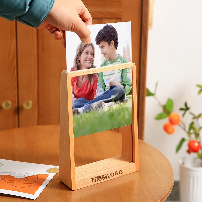 Cross-border acrylic solid wood photo frame table setting, Amazon creative gift display table, 78-inch U-shaped photo frame customization