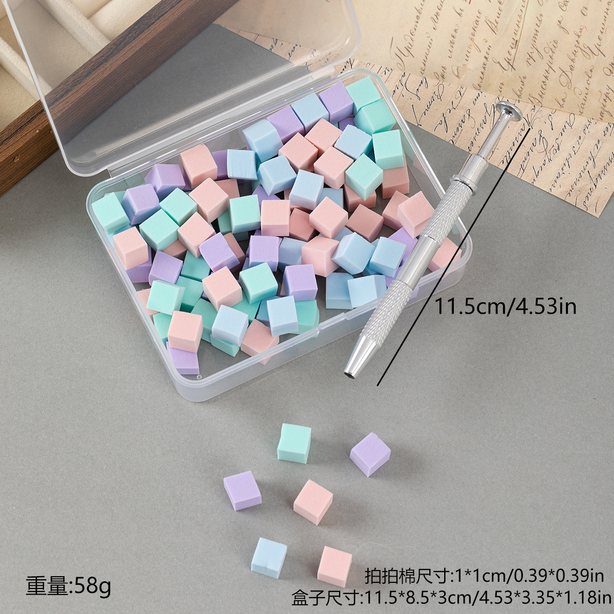 Nail art tools: patting glue, sponge, gripper, mini patting sponge, small square, wholesale of sponge for nail salons