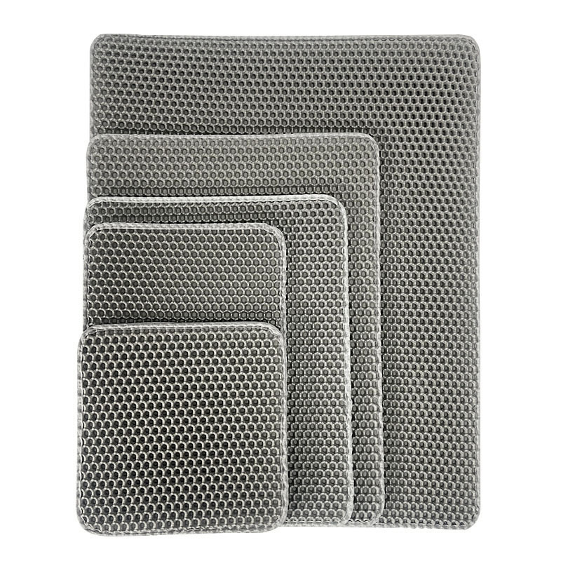 eva cat litter pad, anti-splashing and double-layer filtration, washable cat litter pad, super large size