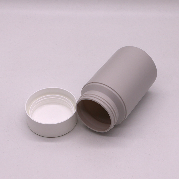 250ml HDPE straight cylinder can, candy, snack, plastic tablet packaging, solid granule bottle